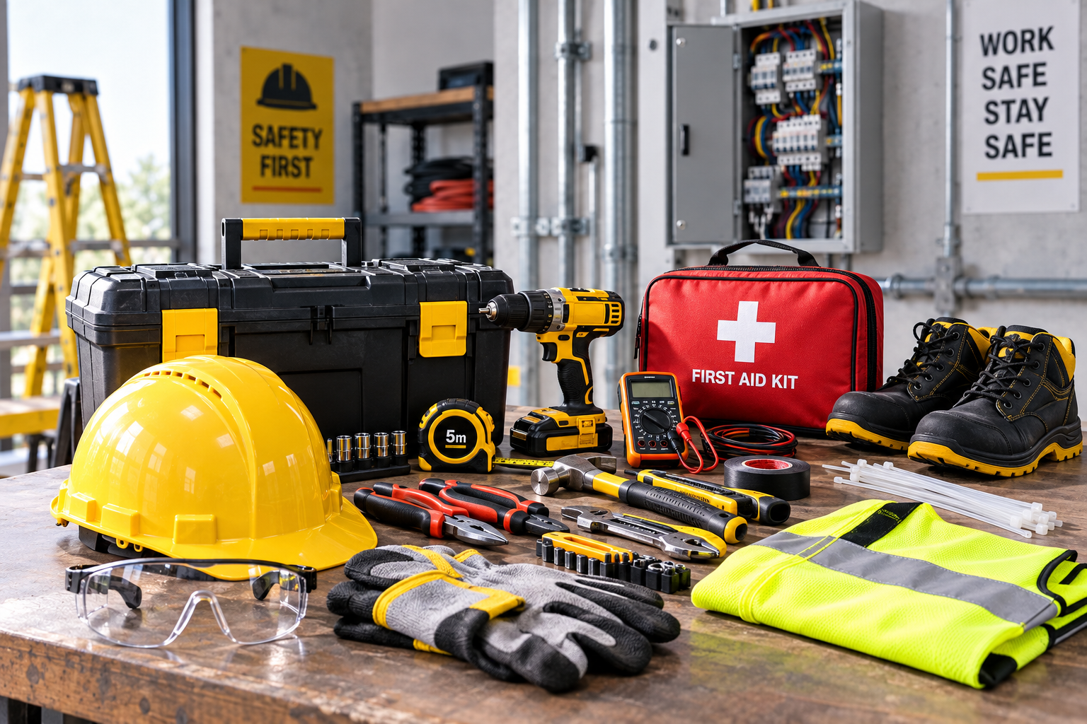 Tools and safety equipment